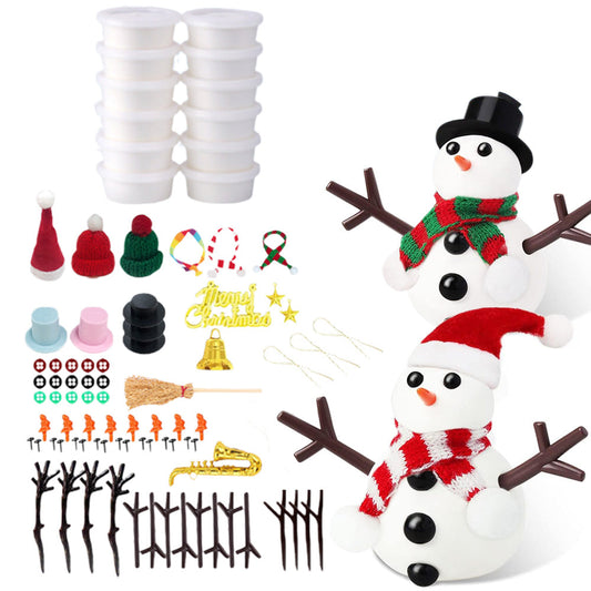 Build a Snowman Kit Modeling Clay Snowman DIY Crafts for Kids Christmas Toys
