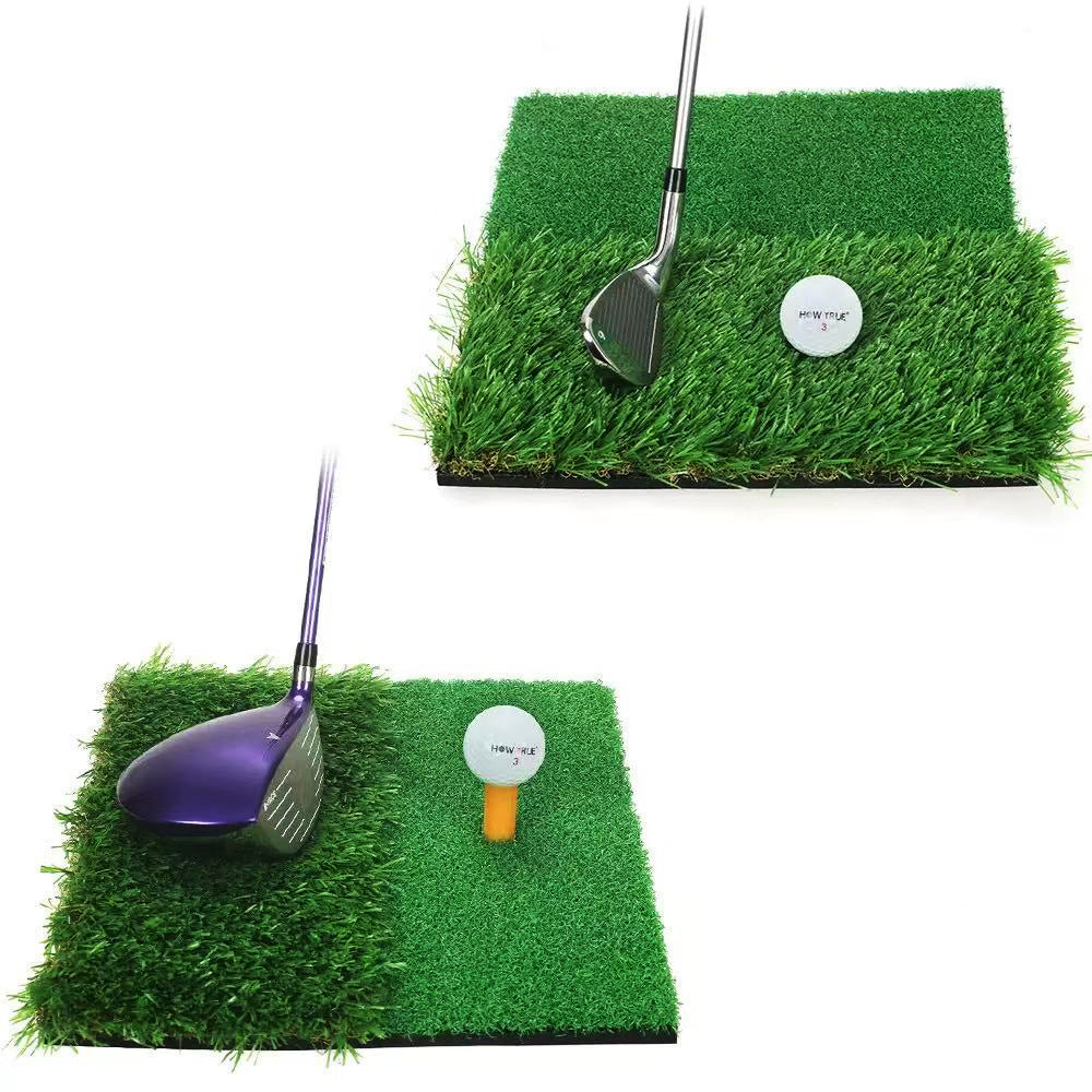 Golf Hitting Mat Practice Outdoor 30x60cm Long and Short Grass Turf