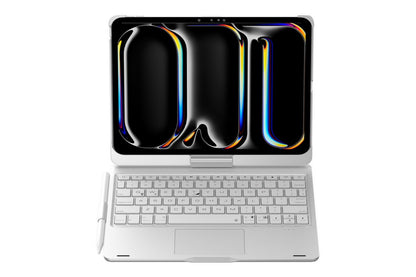 360-degree Rotatable Keyboard Case for iPad 11th Air 11 inch Air 13 inch with TouchPad -Silver A11