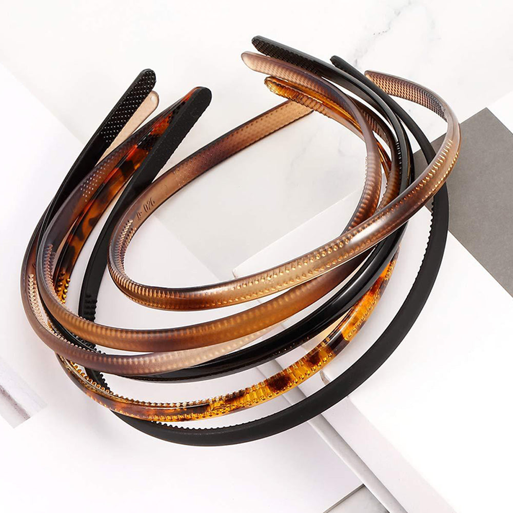 6 PiecePlastic Non-Slip Toothed Hair Hoops for Invisible Hair Styling