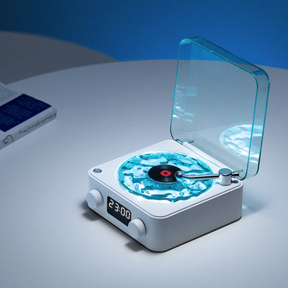 Wireless Waves Vinyl Player Mini Bluetooth Speaker Vinyl Record Player White