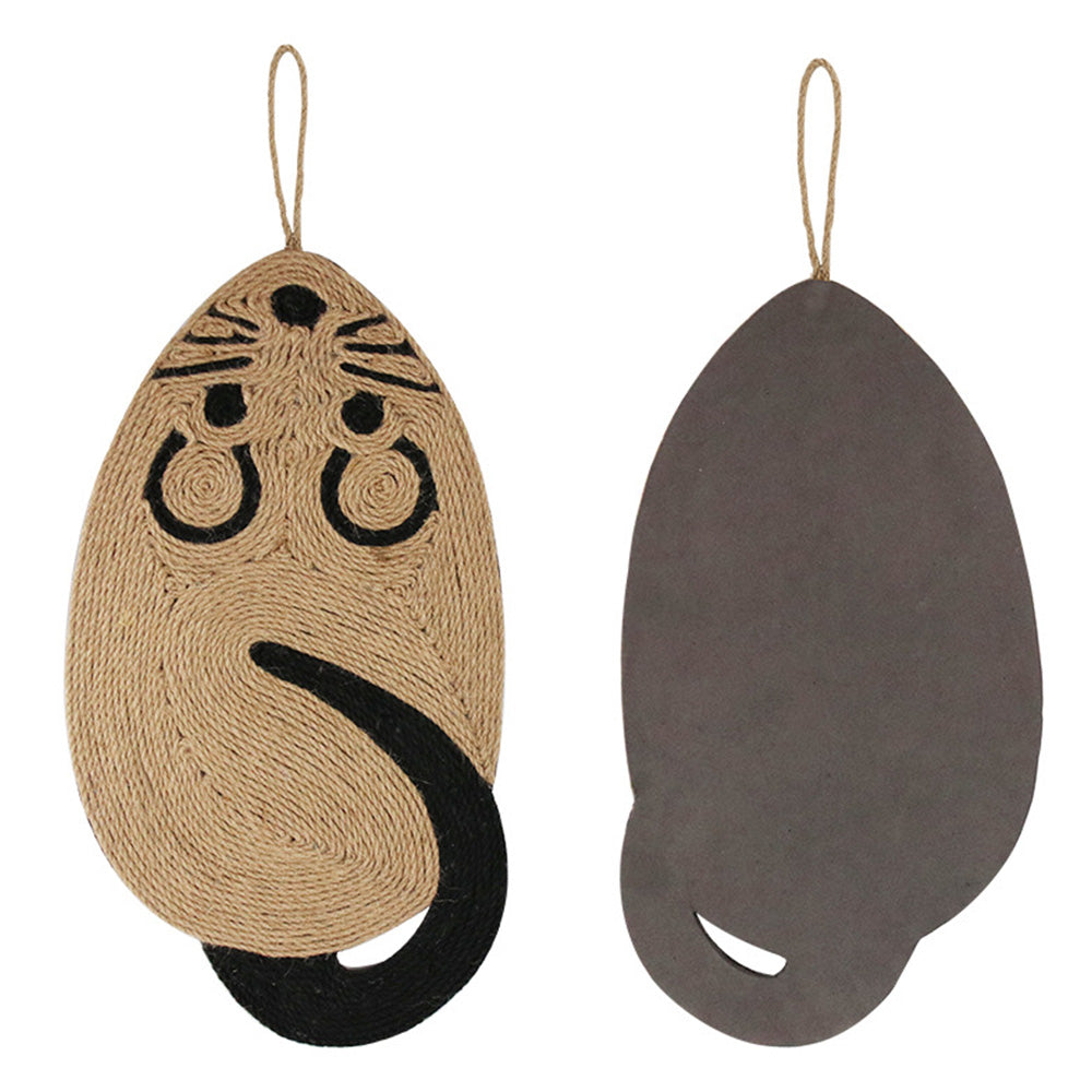 Hanging Pet Cat Scratcher Claw Pad Sisal Scratching Mat Mouse Style