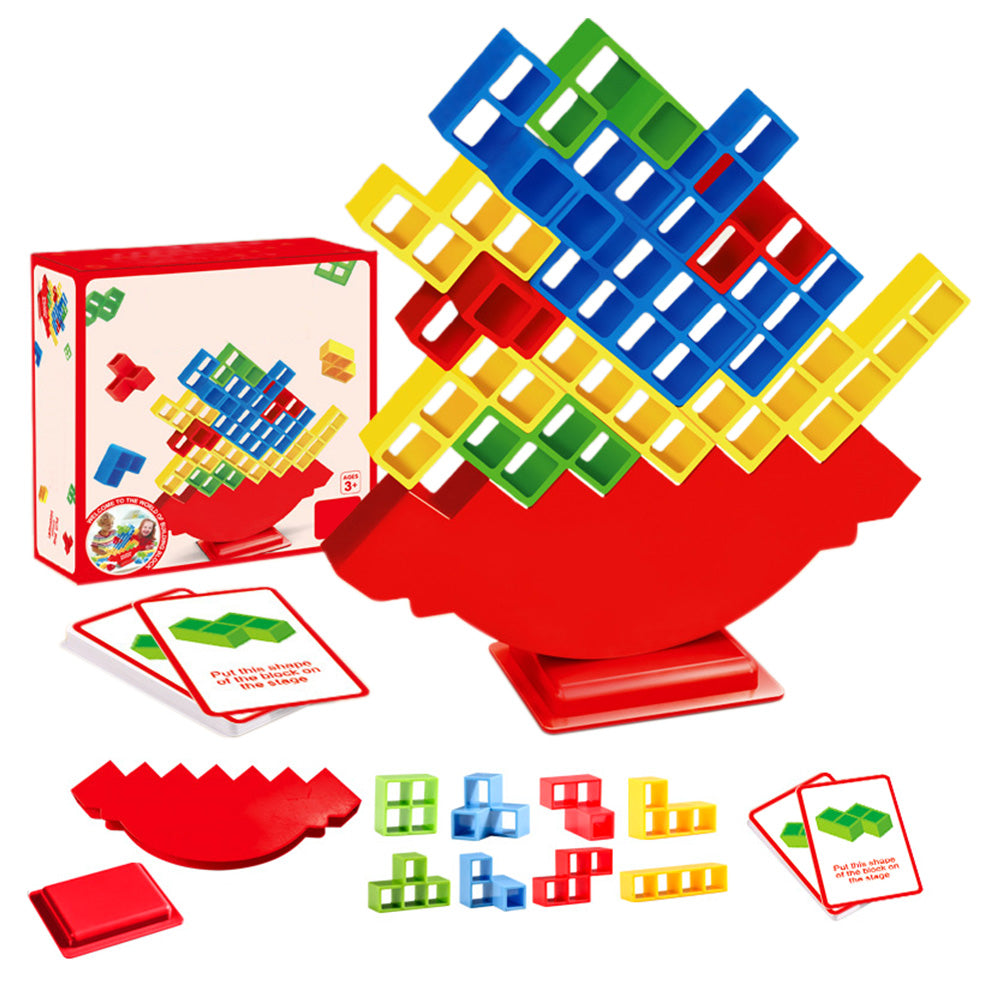 32PCS Tetra Tower Balance Stacking Blocks Game for Adults and Kids