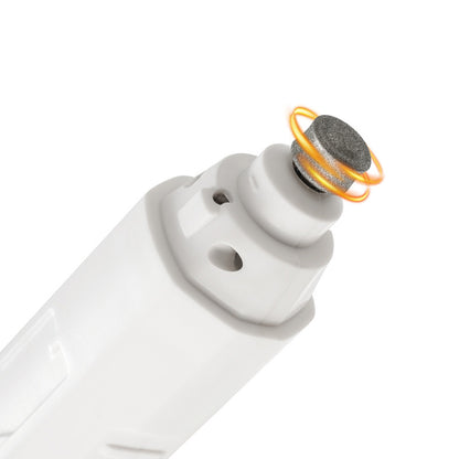Electric Pet Nail Grinder for Dogs Cats with 5 Speeds LED Light -White