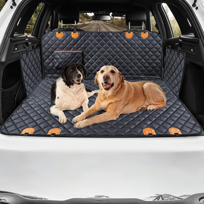 Pet Car Seat Cover Back Seat Hammock Protector for Dogs Travel-Orange