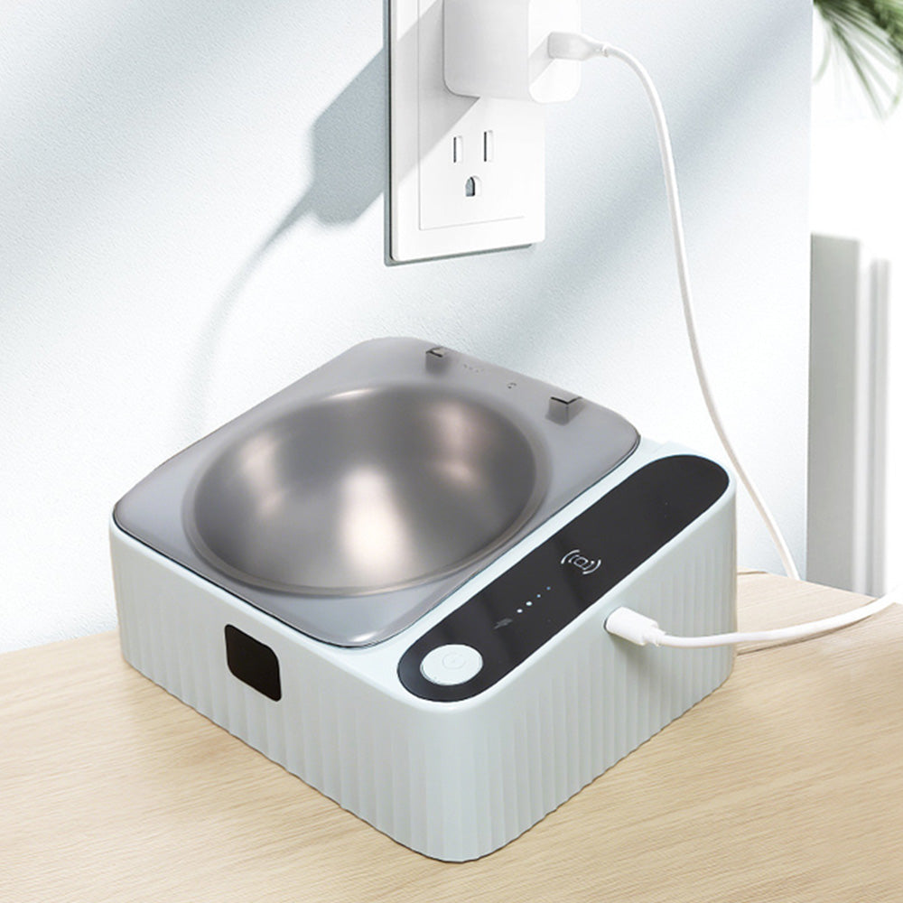 Automatic Stainless Steel Cat Food Bowl with Sensing Lid