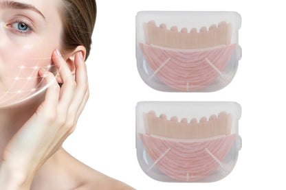 2Pcs Lymphatic Contour Face Brush Set