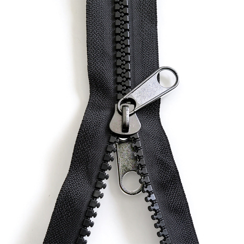 10# Resin Zipper Double Sided Metal Slider Replacement for Sewing Repair 140cm