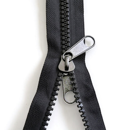 10# Resin Zipper Double Sided Metal Slider Replacement for Sewing Repair 140cm