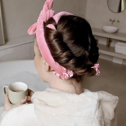 4Pcs Set Heatless Hair Curler Tools Overnight No Heat Hair Curling Set for Long Hair Pink