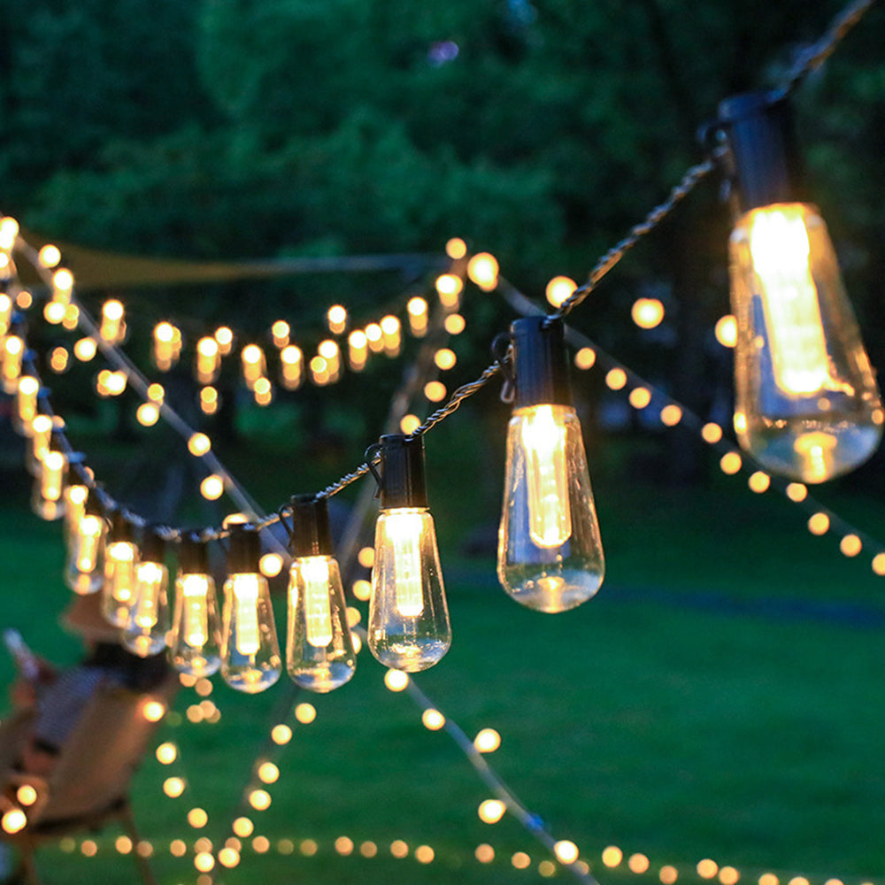 5M Solar String Light Outdoor Vintage Bulbs Party Patio Lamp