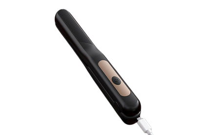 3 in 1 Hair Crimper Hair Straightener Interchangeable Plates Flat Curling Iron -Black