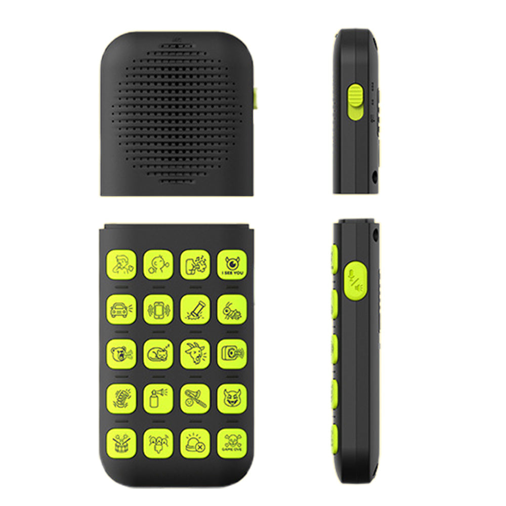 20 Sound Effect DIY Recording Prank Toy with Remote for Boys and Girls - Black