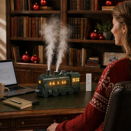 Ultrasonic Train Aromatherapy Diffuser 300ml Desktop Humidifier - Green
