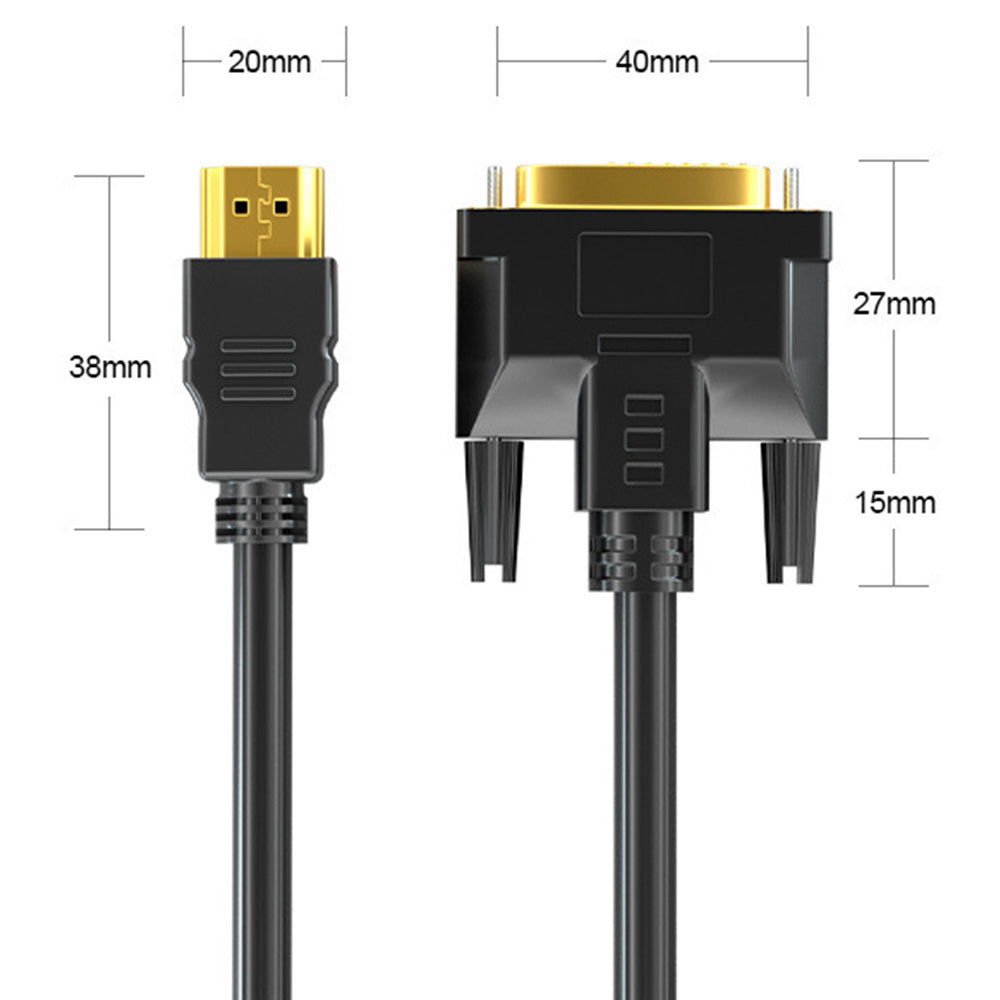 HDMI to DVI-D 24+1 Pin Digital Cable Lead for HDTV PS3 PS4 Switch 360 TV