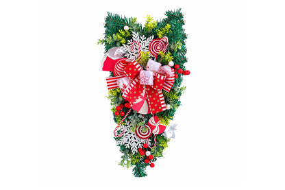 Christmas Hanging Upside Down Tree Candy Decoration for Door Wall