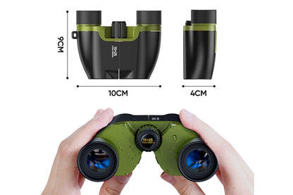 High Powered 15 x 25 Compact Binoculars With Storage Bag For Adults