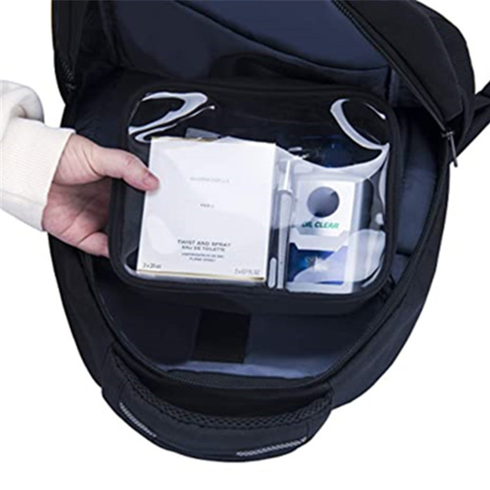 Travel Transparent Toiletry Bag with Handle Strap for Women and Men