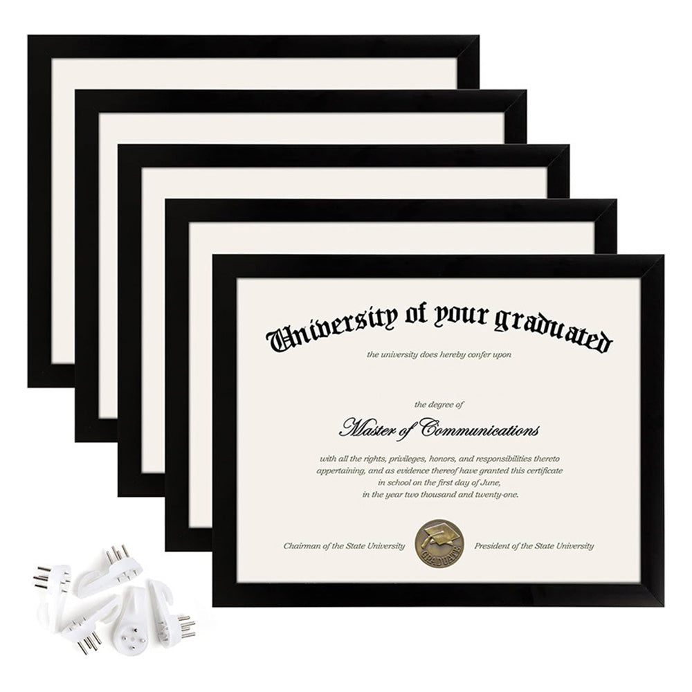 Certificate Frame with PVC for Diploma Document Photo Display-Black