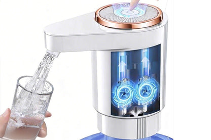 Electric Water Bottle Pump Automatic Dispenser For Kitchen Camping-White