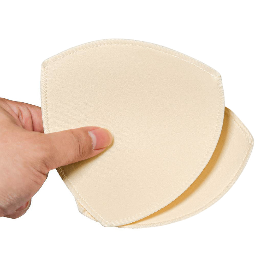 4 Pairs Triangle Replacement Foam Bra Pad Inserts - Nude