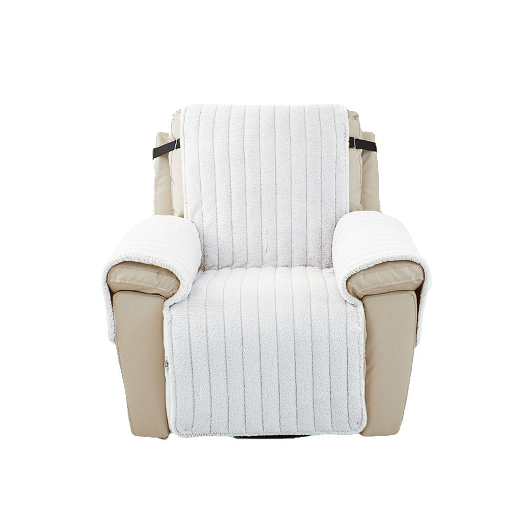 Home Plush Recliner Slipcover Armchair Cover for Recliner Chairs Furniture Grey