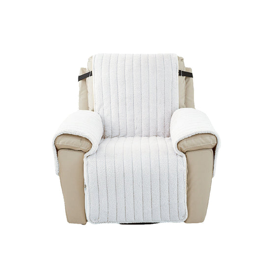 Home Plush Recliner Slipcover Armchair Cover for Recliner Chairs Furniture Grey