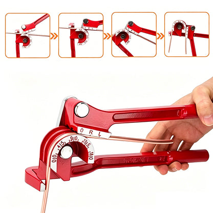 3 in 1 Tube Bender 180 Degree Brake Line Bender for 6 8 10mm Pipe-Red