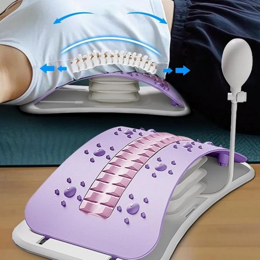 Back Stretcher for Lower Back Pain Relief Back Cracker Board Lumbar Support Board-Purple