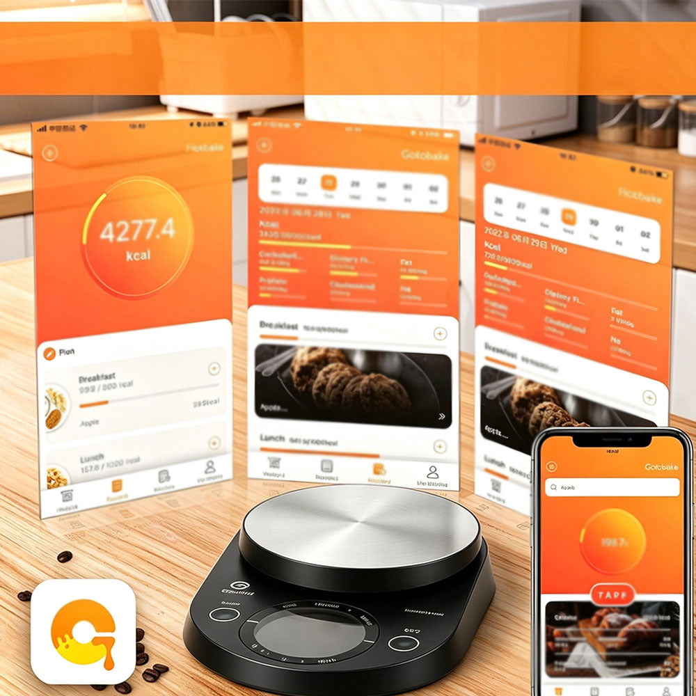 5kg Bluetooth Kitchen Scale with Nutrition Tracking App