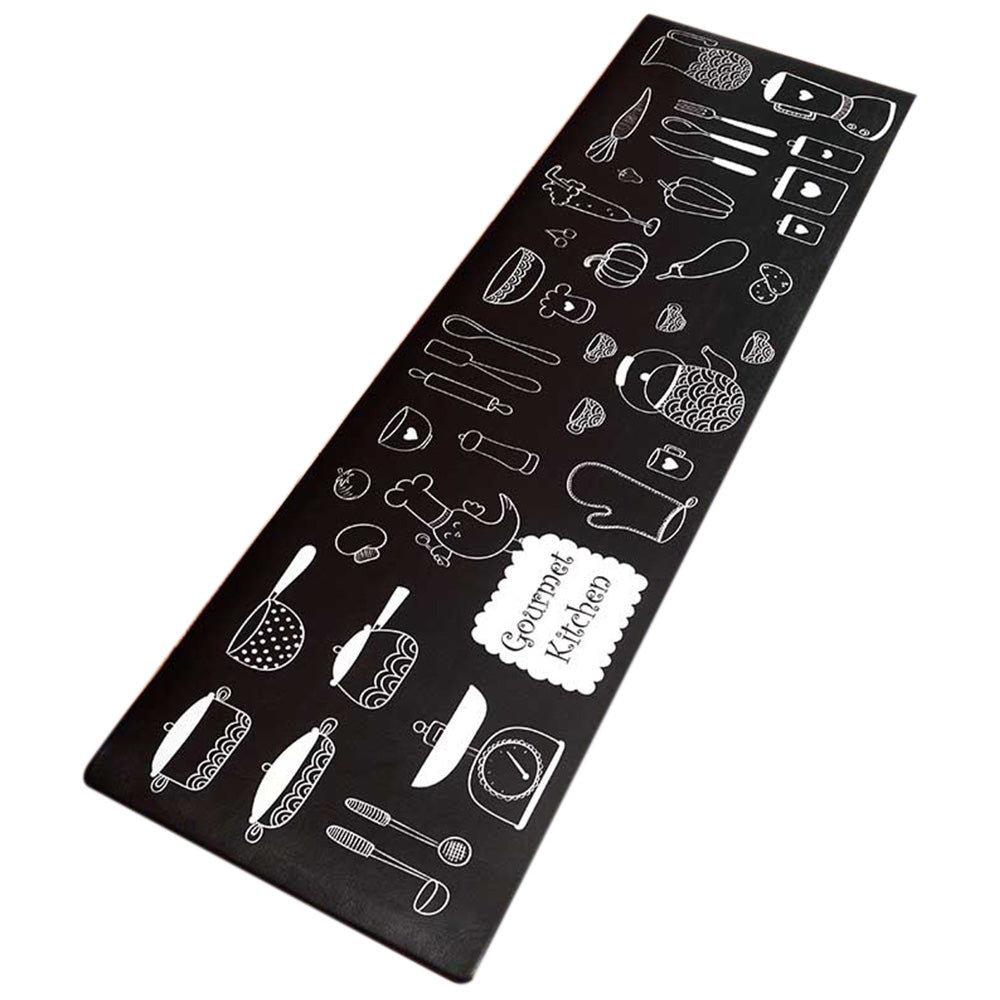 2-Piece Leather Kitchen Floor Mat Set