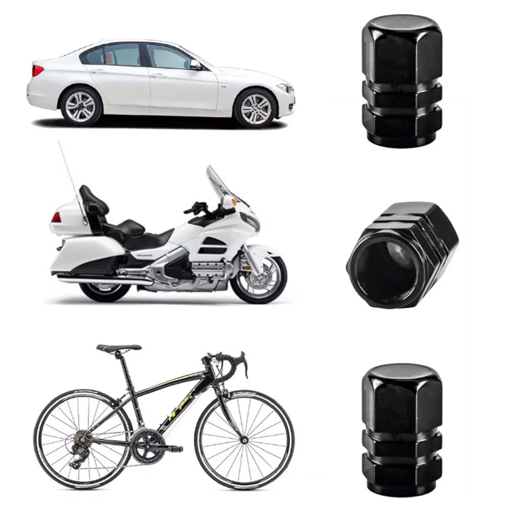24Pcs Car Tire Valve Stem Caps Universal Air Caps Cover for Auto Bike Trucks Motorcycles Black