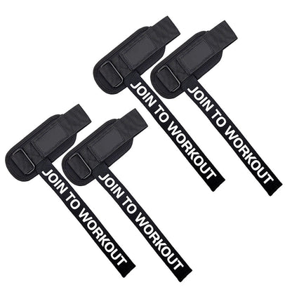 2 Pairs Adjustable Weight Lifting Wrist Bar Straps Pull up Support Strap Grip Strength Band for Sport