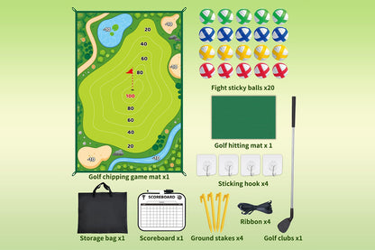 Golf Toys Set Garden Golf Game Set with All Golf Equipment Golf Hitting Mat and Training Golf Balls