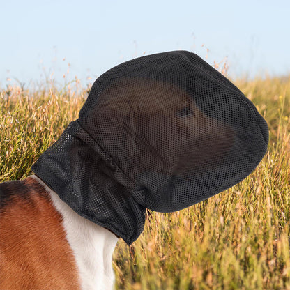 Breathable Mesh Dog Face Hood for Hiking Camping and Walking