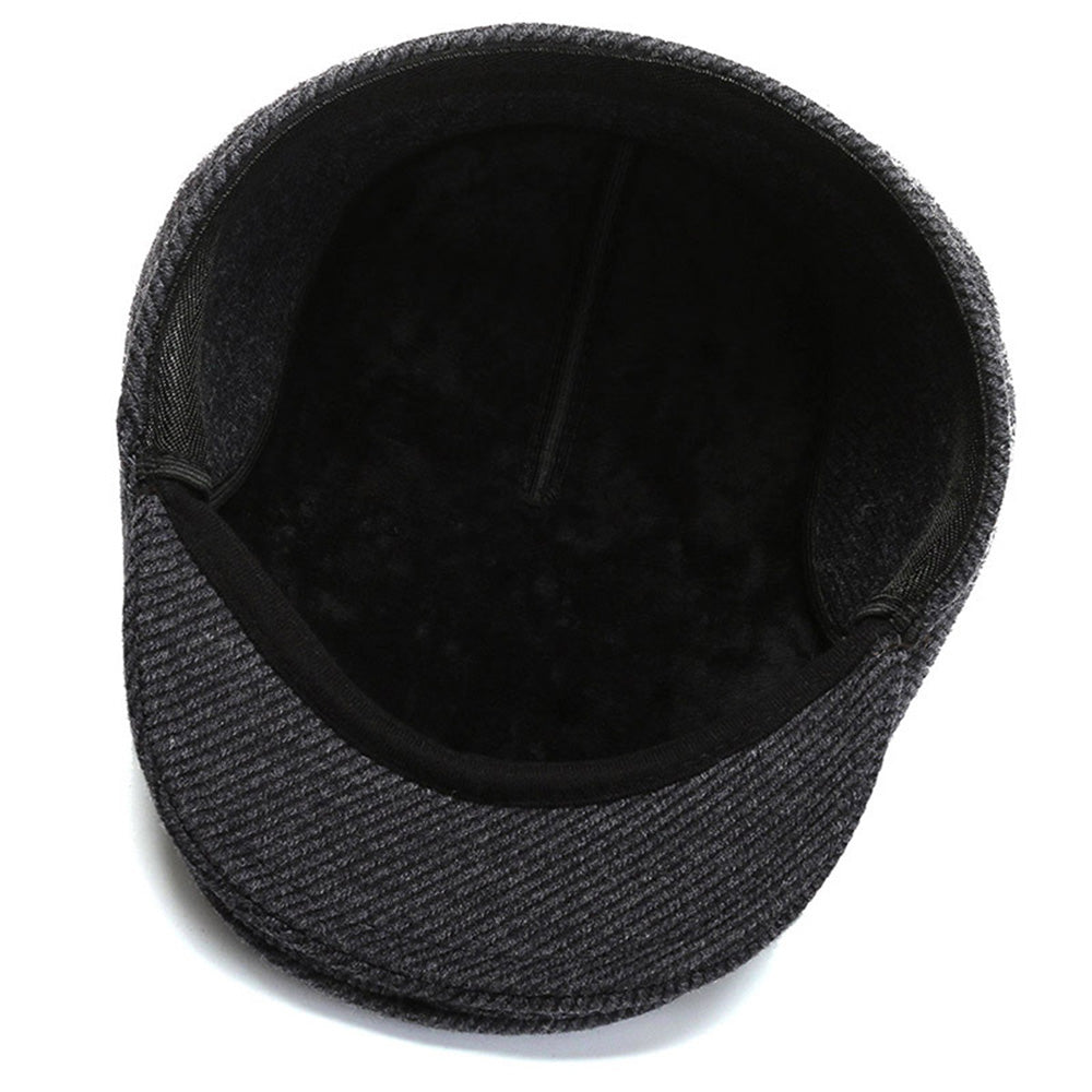 Men¡¯s Woolen Hat Flat Cap Retro Fashion Cap Golf Driving Beret Hat