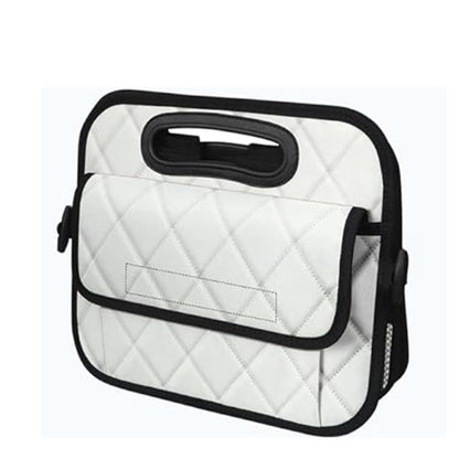 55L Foldable Car Trunk Organzier 6-Pocket Storage Box for Home Car Office White