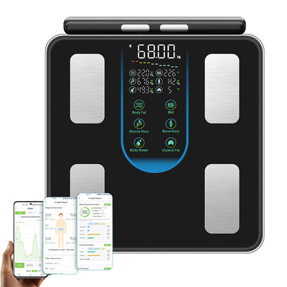 Smart Body Fat Scale 8 Electrode Dual Frequency Bluetooth Scale Measures 8 Key Metrics