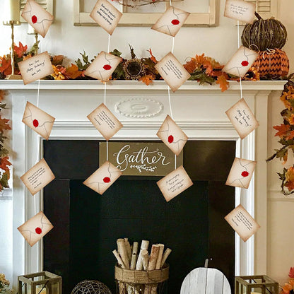 2 Pack Halloween Envelope Hanging Garland for Party Decor