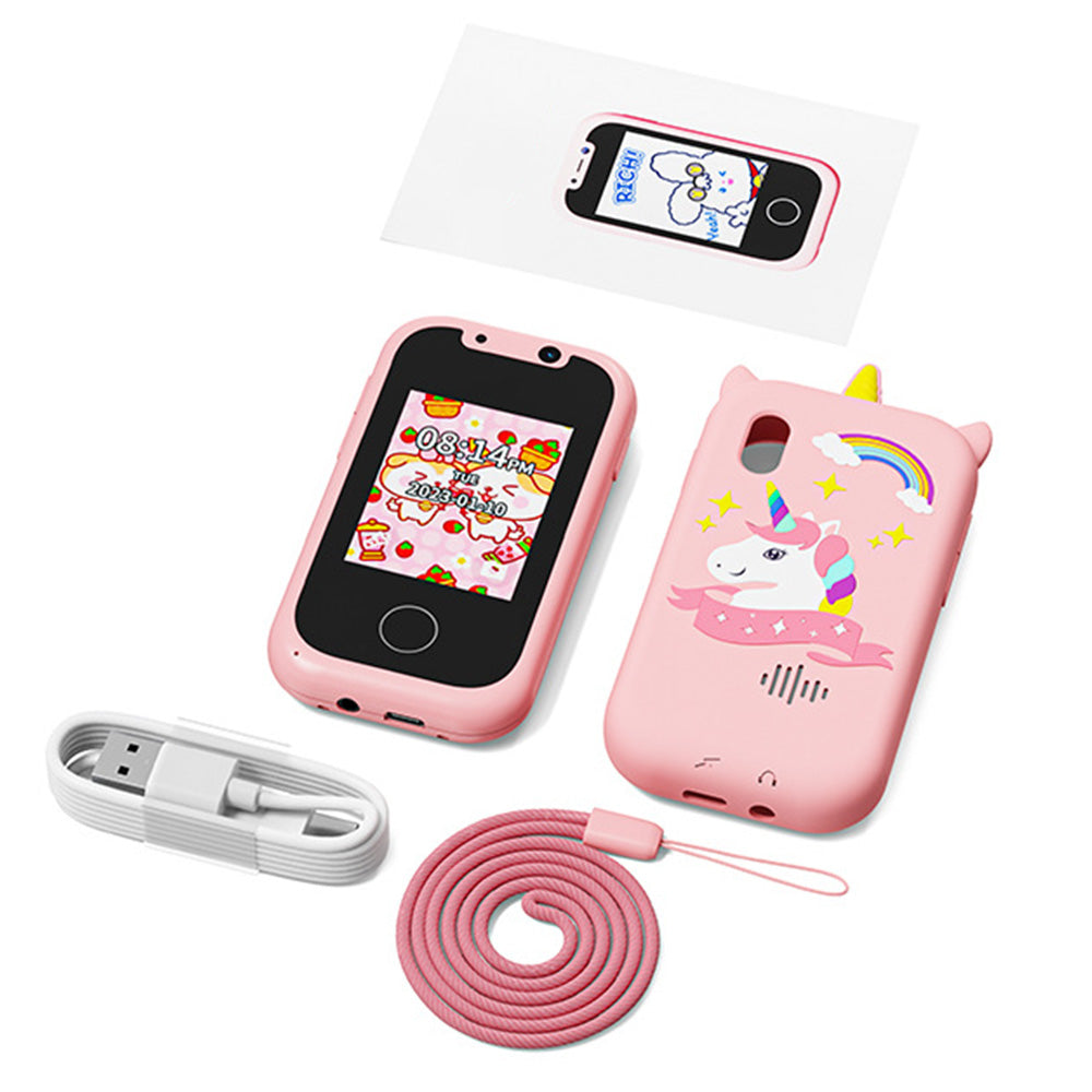 Unicorn Smartphone Learning Toy with Camera for Kids Ages 4 and Up Pink