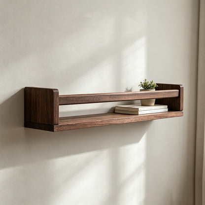 3 Pack Floating Wall Mounted Book Display Shelves - Brown
