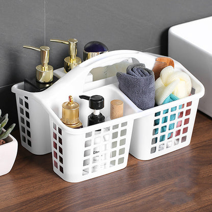 4 PCS Shower Caddy 3 Compartments Plastic Organizer Basket-White