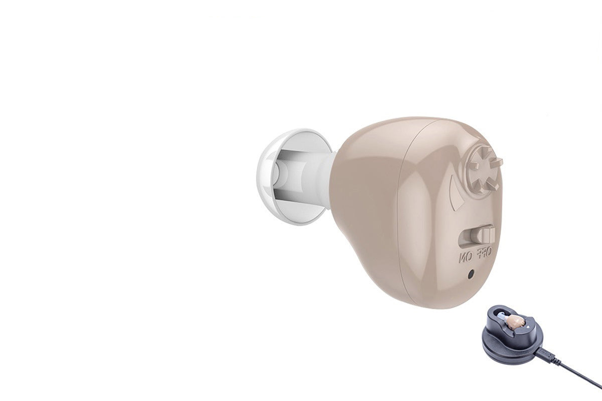 2Pcs  Mini Digital Rechargeable Hearing Aids In Ear Enhancer Sound Voice Amplifier