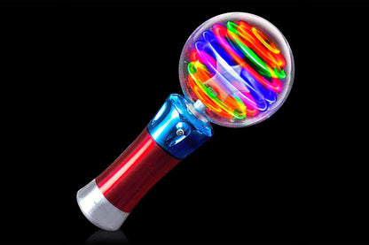 Spinning Light Up Toy Wand Magic Ball with LED Lights Sensory Spinner for Ages 6