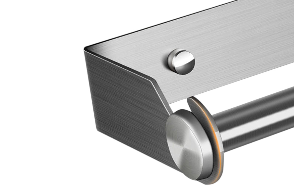 Paper Towel Holder Under Cabinet Wall Mount Stainless Steel Rack Towel Organizer-Silver