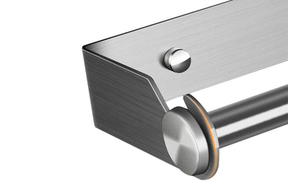 Paper Towel Holder Under Cabinet Wall Mount Stainless Steel Rack Towel Organizer-Silver