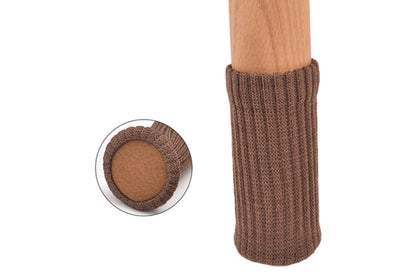 4Pcs Knitted Table Chair Leg Socks Sleeve Floor Protector Furniture Feet Cover