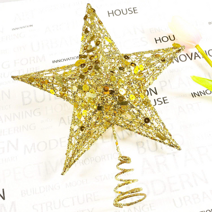 20cm Christmas Tree Top Star Decor Christmas Tree Topper Home Party Decorations