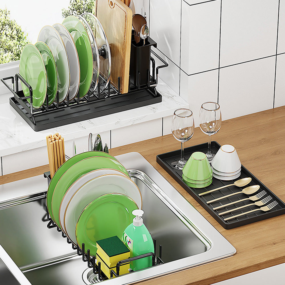 Expandable Sink Dish Drying Rack Over Sink Dish Drainer for Kitchen Counter