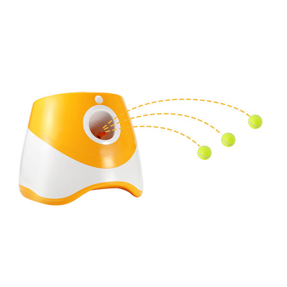 Automatic Dog Tennis Ball Launcher with 3 Balls - Orange